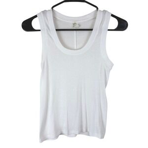 Free People Intimately White Ribbed Tank Top Women's Small Stretch Layering